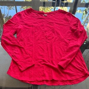 Old Navy Vibrant Red Long Sleeve Tee